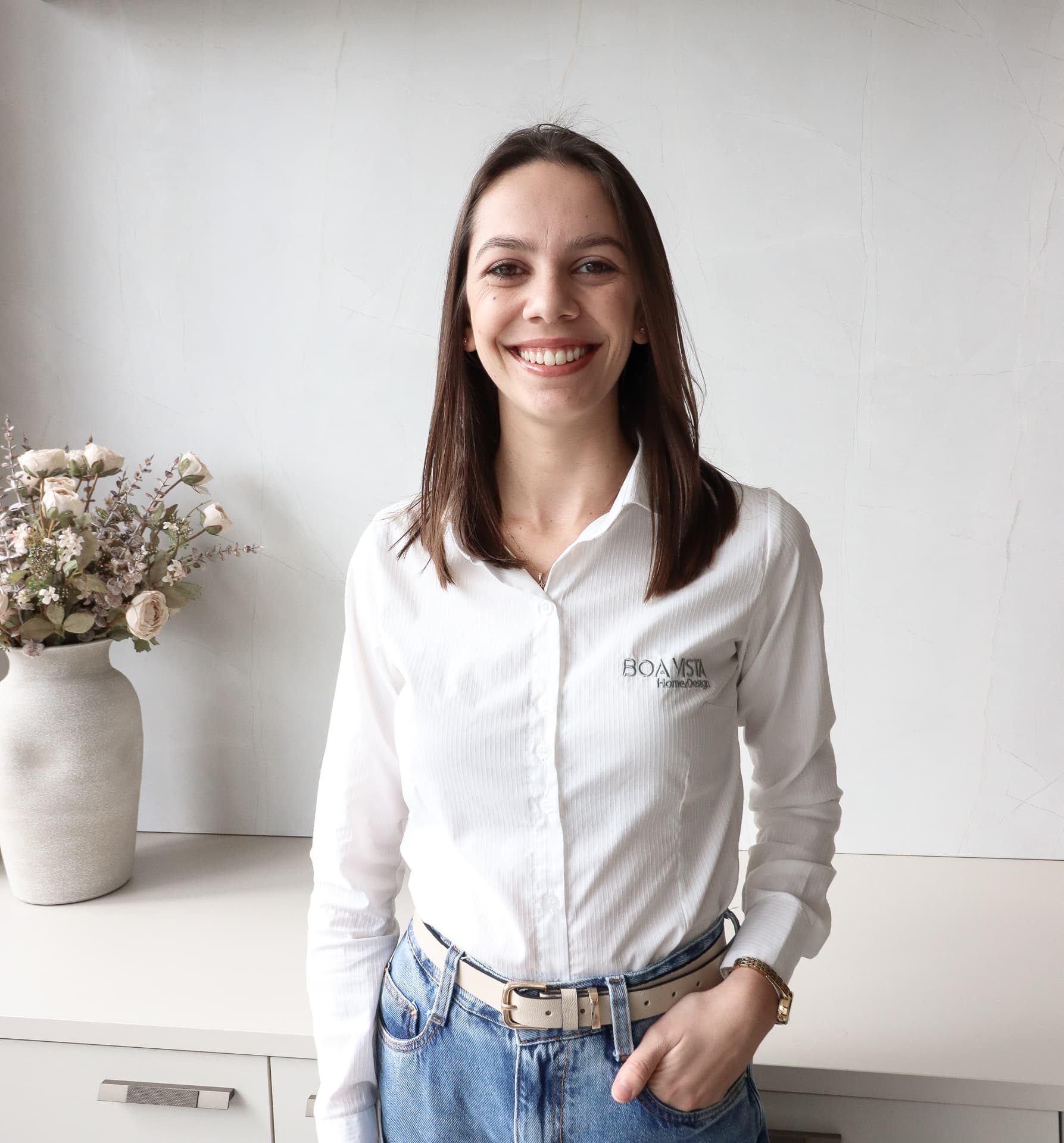 Retrato de Kelly Lampert Liell, Gestora administrativa da Boa Vista Home Design